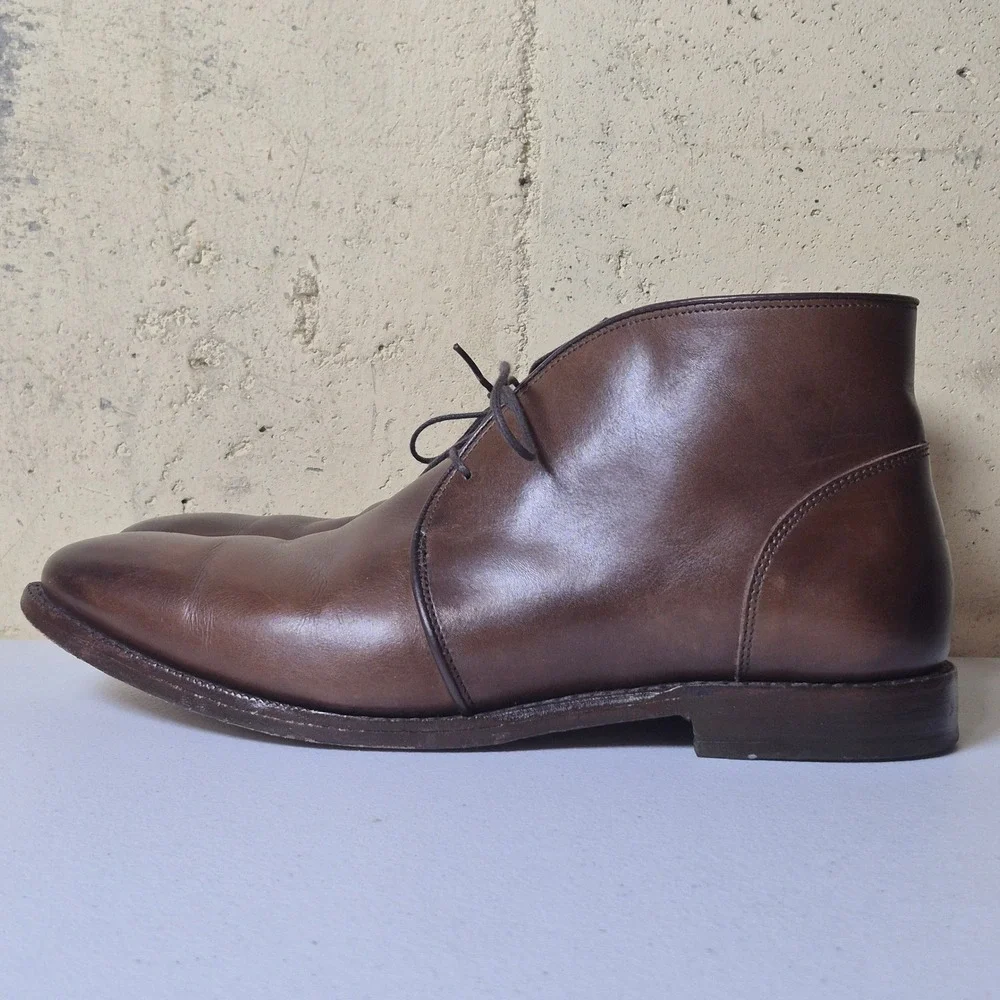 Allen Edmonds Williamsburg Chukka Boots Men 10.5 D Brown Leather Bench Welt 2800
